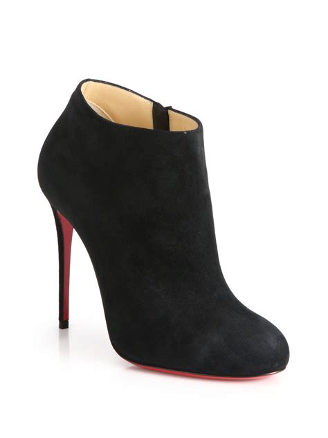 christian louboutin suede booties